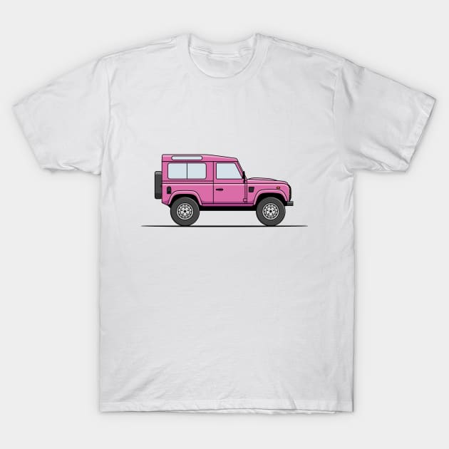 Land Rover Defender - Pink T-Shirt by JingleSnitch